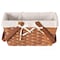 Wickerwise Double Handle Woodchip Basket with White Liner QI004651W.M - alternate 6